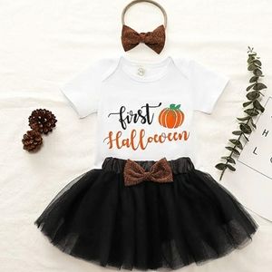 ☆SHIPS ASAP☆NWT precious "My First Halloween" Tutu Dress/Bodysuit/Headband Girls
